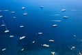 Yachts near island Capri Royalty Free Stock Photo