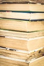 Many books standing in a row isolated Royalty Free Stock Photo