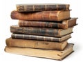 many books together forming a column. Royalty Free Stock Photo