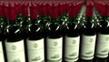 Many bottles of German wine, 3D rendering