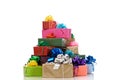 Many box in gift wrapping