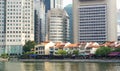 Many brick houses at the Marina Bays in Singapore