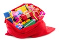 Many bright gifts in Santa`s sack