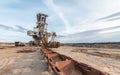 Many buckets of giant quarry excavator Royalty Free Stock Photo