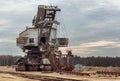 Many buckets of giant quarry excavator Royalty Free Stock Photo