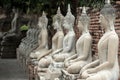 Many buddha statue sit Royalty Free Stock Photo