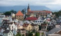 Many buildings located at downtown in Dalat, Vietnam Royalty Free Stock Photo