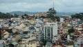 Many buildings rising at downtown in Dalat city, Lam province, Vietnam Royalty Free Stock Photo