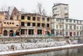 View of Many buildings in Sarajevo still show the damage scars of the 1992-96 siege of the city