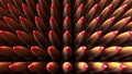 Many bullets top down view, 3D rendering. War, ammunition, aggression concepts Royalty Free Stock Photo