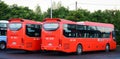 Many buses parking at the station in Dalat, Vietnam Royalty Free Stock Photo