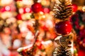 Christmas market fancy delicious food selection. Royalty Free Stock Photo