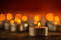 Many candles symolizing funeral religios christmas spa celebration birthday spirituality peace memorial or holiday burning