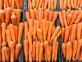 Many carrots on the shelf texture background