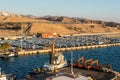 Many cars in outdoor warehouse in Port of Eilat in Israel