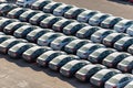 Many cars in outdoor warehouse in Port of Eilat in Israel