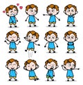 Many Cartoon Office Guy - Set of Concepts Vector illustrations