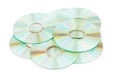 Many CDs isolated Royalty Free Stock Photo