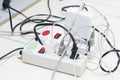 Many charging plug. white