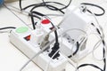 Many charging plug, white