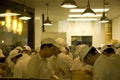 Busy chefs in chinese restaurant kitchen