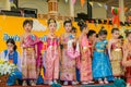 Many children wear old Thai dress in the Loikrathong festival