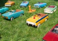 Many childrens vintage toy cars Royalty Free Stock Photo