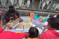 Many chinese books of horoscope are for sale on the treet in the lunar new year in Vietnam