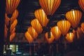Chinese lanterns in a estaurant Royalty Free Stock Photo