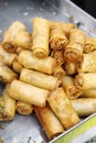 Many chinese springroll Royalty Free Stock Photo