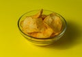 Many chips in a transparent plate
