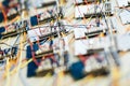 Many chips waiting to be soldered onto a board