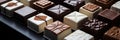 many chocolate blocks on one table Royalty Free Stock Photo