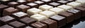 many chocolate blocks on one table Royalty Free Stock Photo