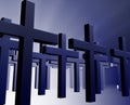 Many christian crosses