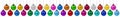 Many Christmas Balls Baubles Banner Hanging Collection Isolated On White