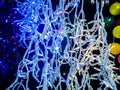 Many Christmas lights. Colorful Xmas Royalty Free Stock Photo