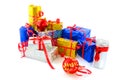 Many christmas presents Royalty Free Stock Photo