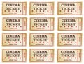 Many cinema tickets