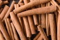 Many cinnamon sticks, closeup