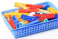 Many clothespins Royalty Free Stock Photo