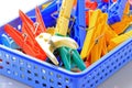 Many clothespins Royalty Free Stock Photo