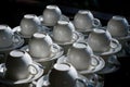 many coffee cup set up for tea break in business meeting conference Royalty Free Stock Photo