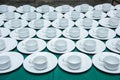 many coffee cup set up for tea break in business meeting Royalty Free Stock Photo