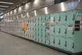 Many Coin-operated lockers installed in Kyoto