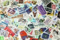 Many collector stamps Royalty Free Stock Photo