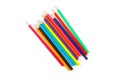 Many color pencils isolated Royalty Free Stock Photo