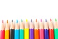 Many color pencils isolated Royalty Free Stock Photo