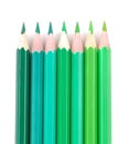 Many color pencils on white isolated background. close-up. stationery Royalty Free Stock Photo