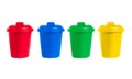 Many color wheelie bins set